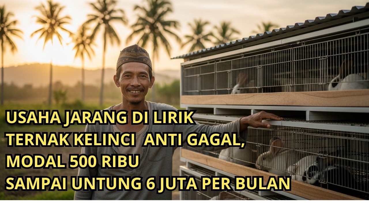 Ternak Kelinci Usaha Unik yang Jarang Gagal, modal 500 rbu untung 6 juta per bulan