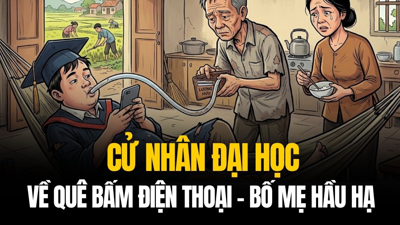 Cử Nhân Đại Học Về Quê Hút Máu  Lương Hưu Của Bố Mẹ Để Sinh Tồn