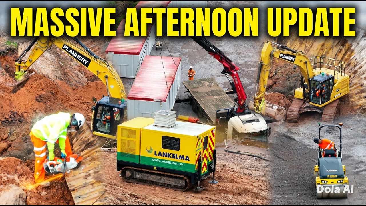 Llangollen Canal Breach, Whitchurch.  MASSIVE Afternoon Update!