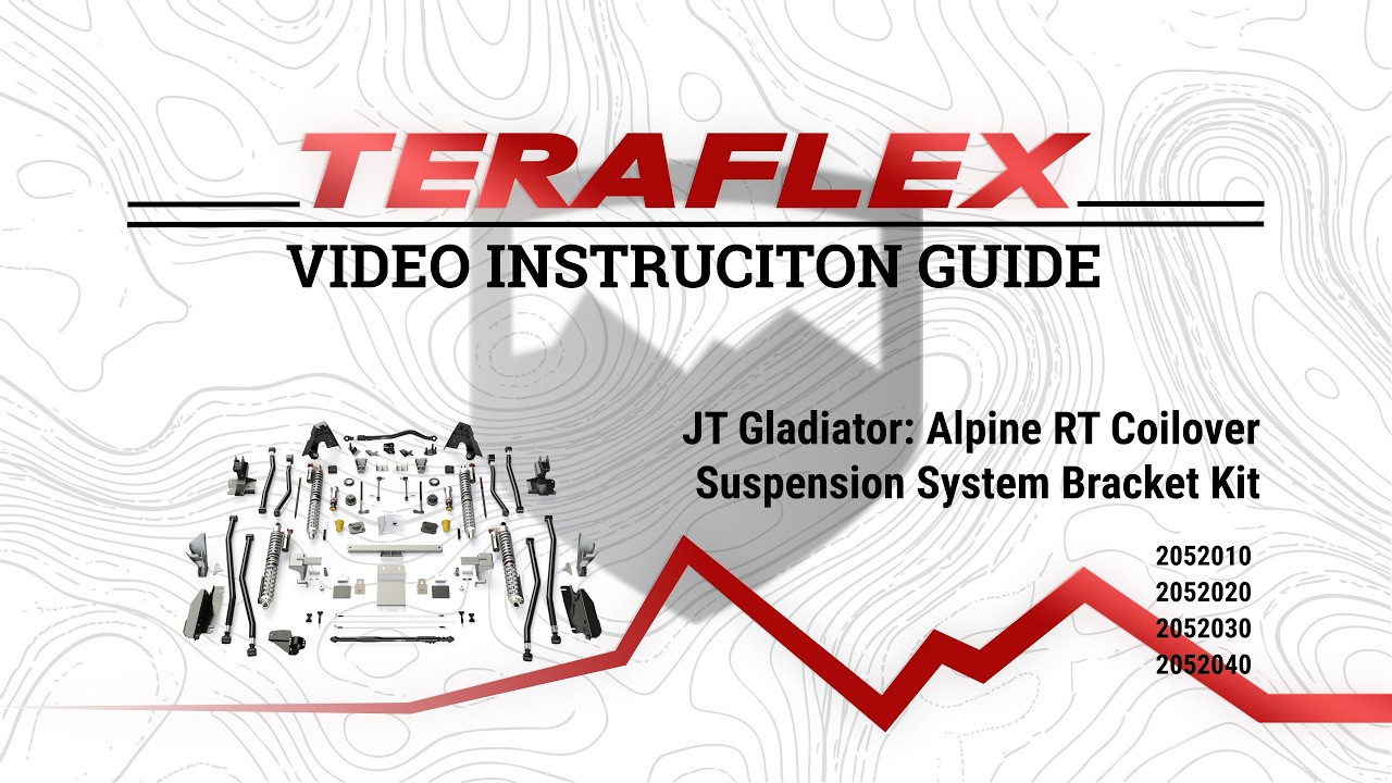 JT Gladiator: Alpine RT CoiloverSuspension System Bracket Kit | TeraFlex Install