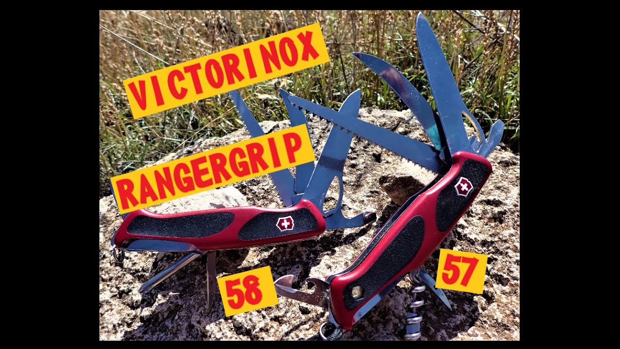 NAVAJAS multiusos CON SEGURO: VICTORINOX RANGERGRIP 57 Y 58 HUNTER