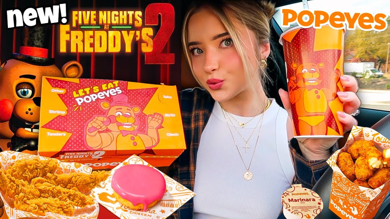 Eating Popeyes NEW Five Nights At Freddy's Menu Items!!