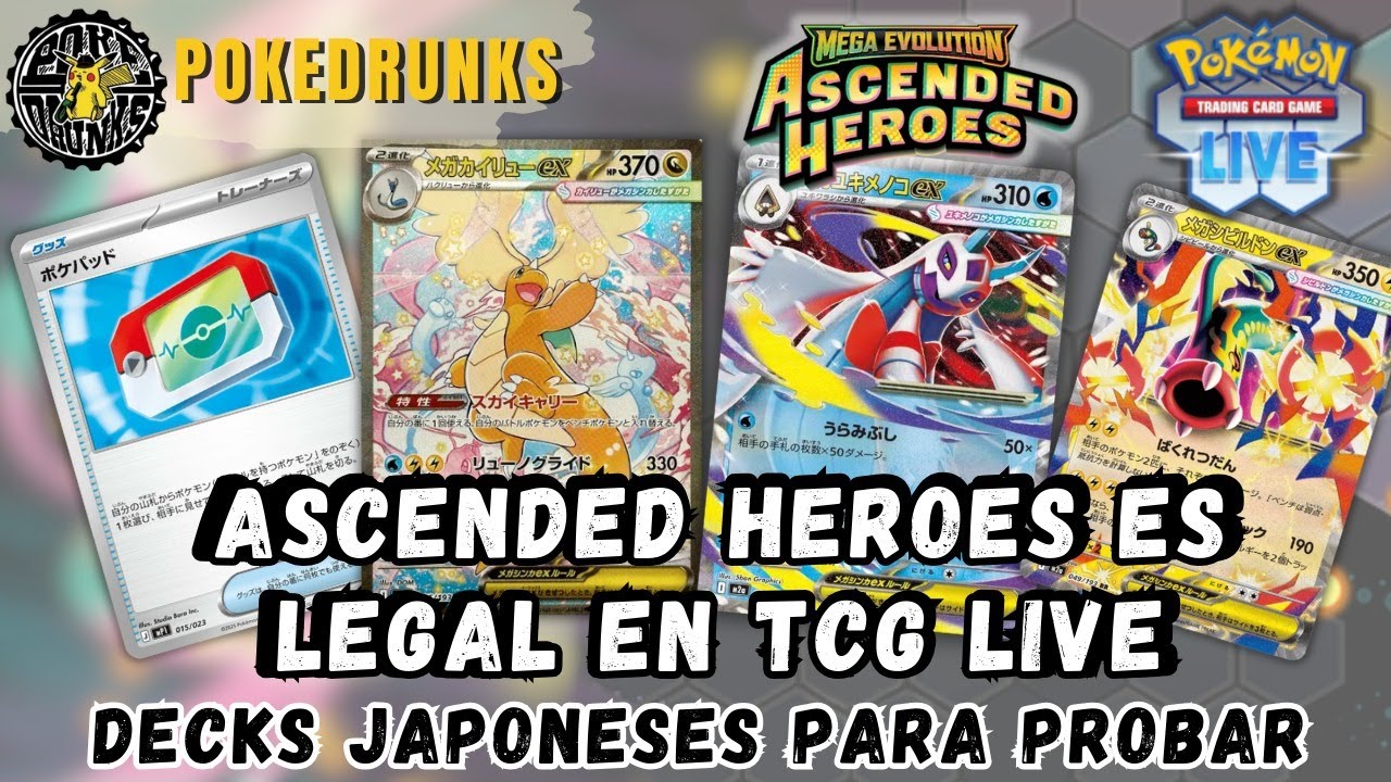Pokemon TCG Japón | Los mejores decks de Ascended héroes para probar en el Live
