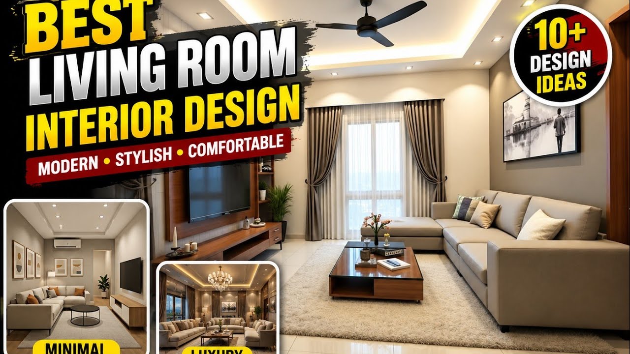 Best Living Room Interior Design Ideas 2026 | Modern False Ceiling, TV Wall & Luxury Home