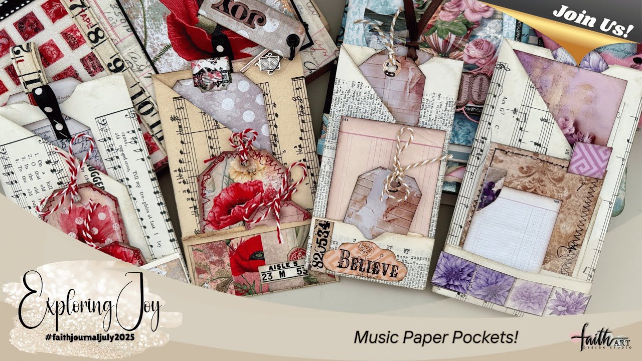 Fold, Tuck, & Store: Easy Multi-Pocket Ephemera from Large Papers! #faithjournaljuly2025