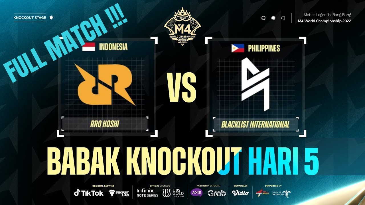 RRQ VS BLACKLIST KNOCKOUT STAGE M4 FULL MATCH !!!