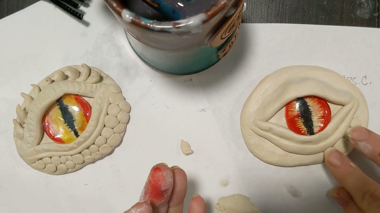 Dragon Eye with air dry clay