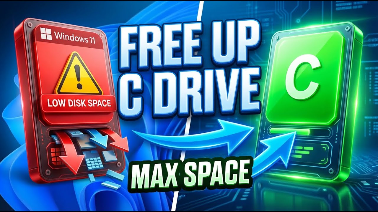 🚀 Free Up Maximum C Drive Space on Windows 11 & 10 (Step-by-Step Guide) 💾🔥
