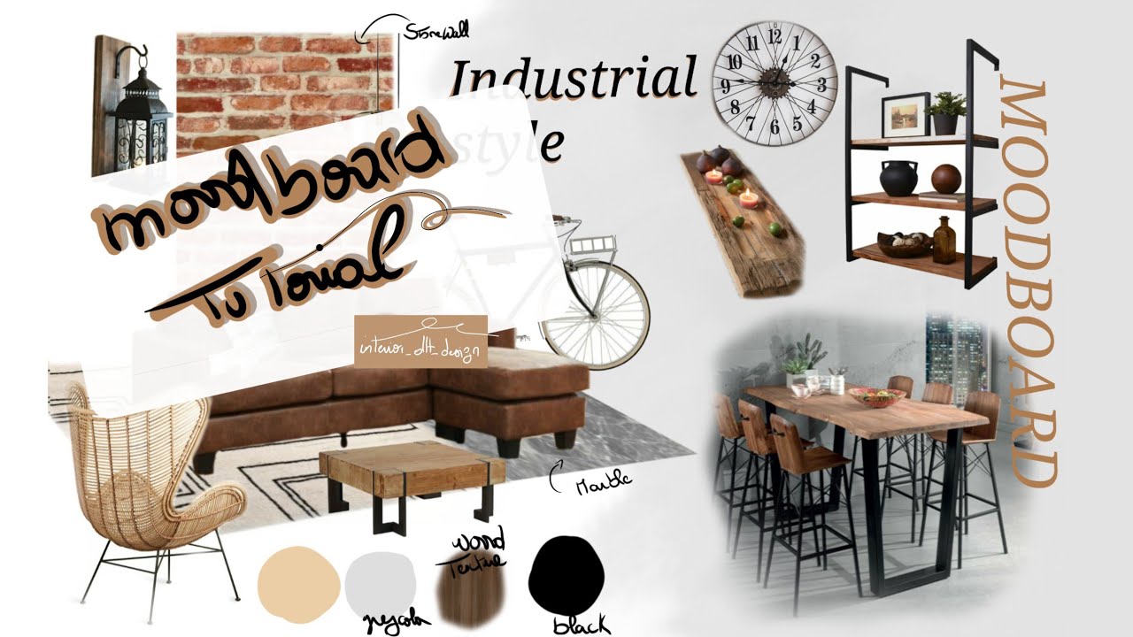 How to Create an Interior Design MOODBOARD  using SKETCHBOOK AUTODESK l  tutorial