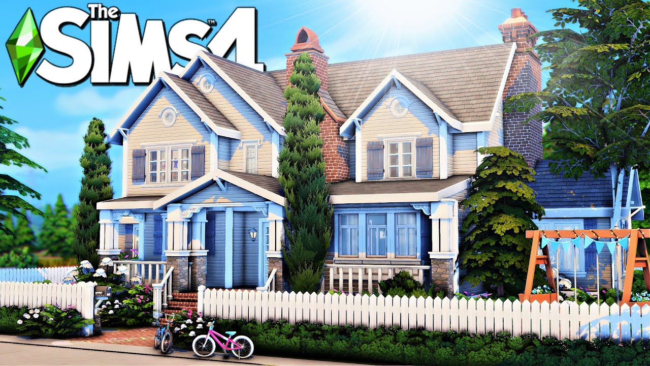 A Big Family Home || The Sims 4 Speed Build