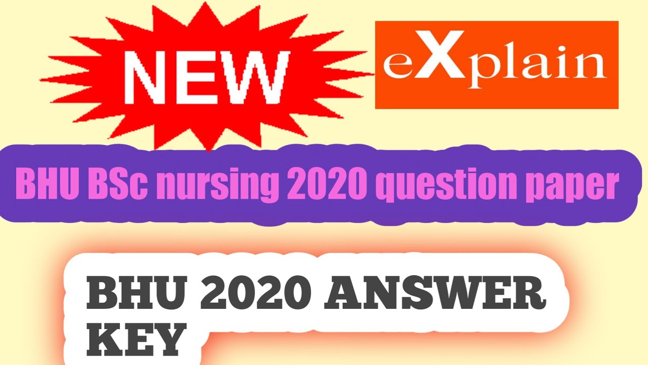 bhu bsc nursing 2020 entrance exam question paper