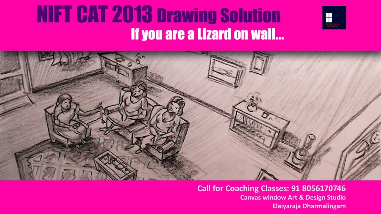 NIFT CAT 2013 Dawing Solution - If You Are a Lizard on Wall...