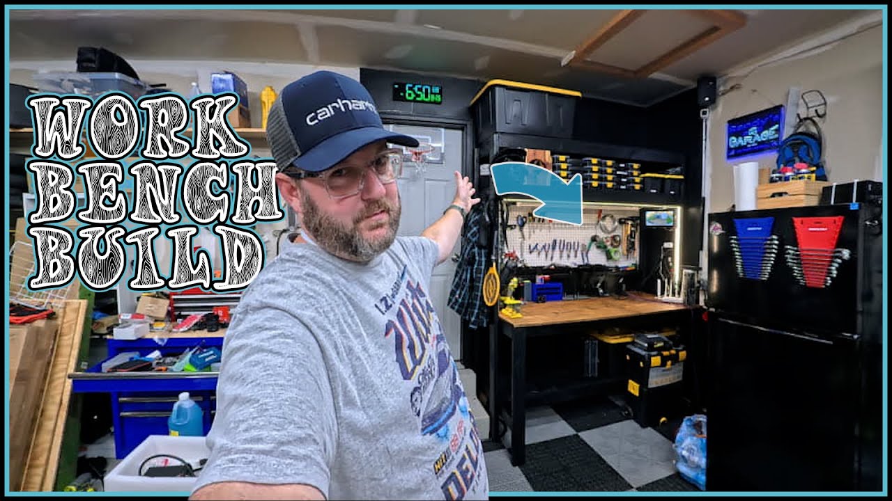I built myself the ULTIMATE DIY WORKBENCH for our garage!
