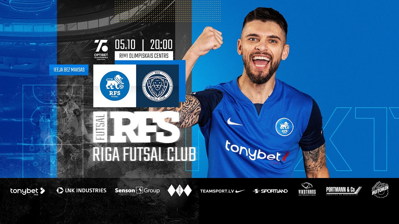 RFS FUTSAL 1:4 RIGA FUTSAL CLUB | SPĒLES IERAKSTS | TELPU FUTBOLA VIRSLĪGA