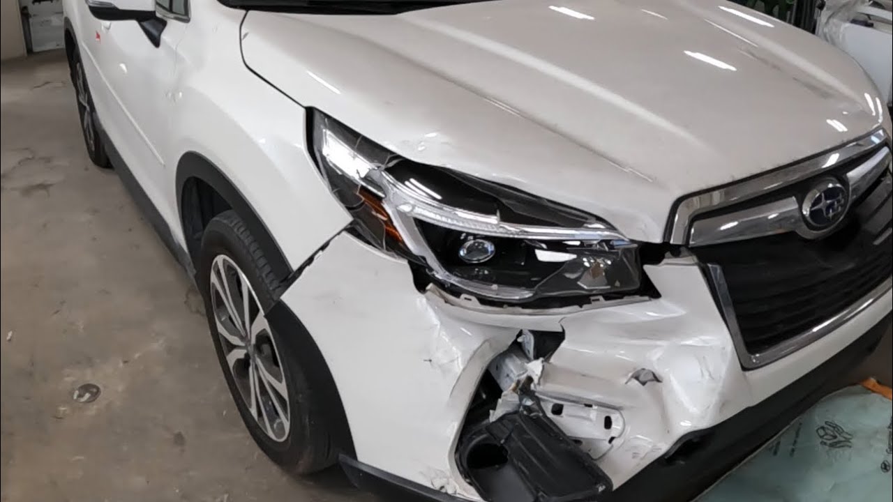 DIY SUBARU REPAIR front end damage