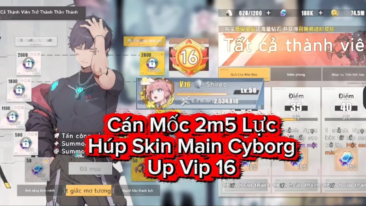 Triệu Hồi Anh Hùng #7: Nhịn Nhục Để Sắm Skin Main Cyborg, Đạt Mốc 2m5 Lực Chiến 
