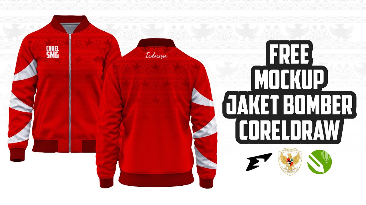Free Download Mockup Jaket Bomber Coreldraw
