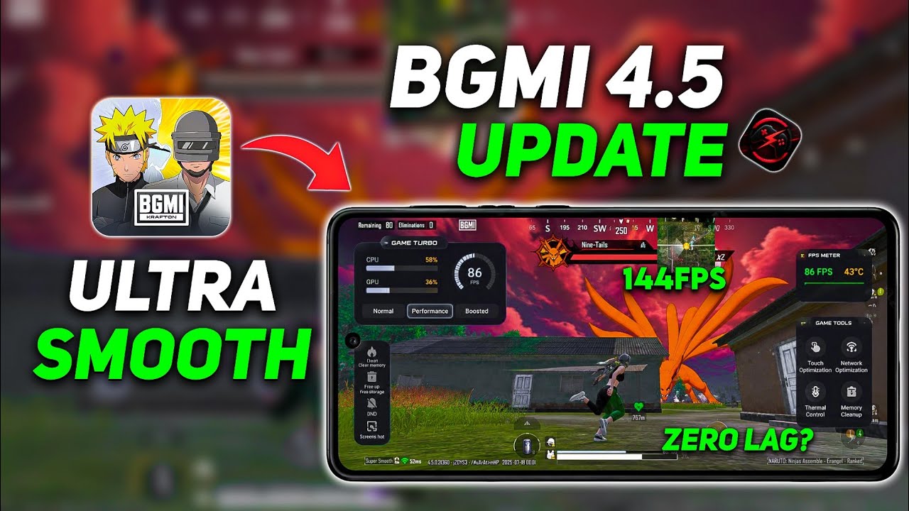 BGMI 4.5 UPDATE 🙀 BEST Lag Fix Guide Low-End Phones (2GB&ndash;4GB RAM) (Naruto Update)