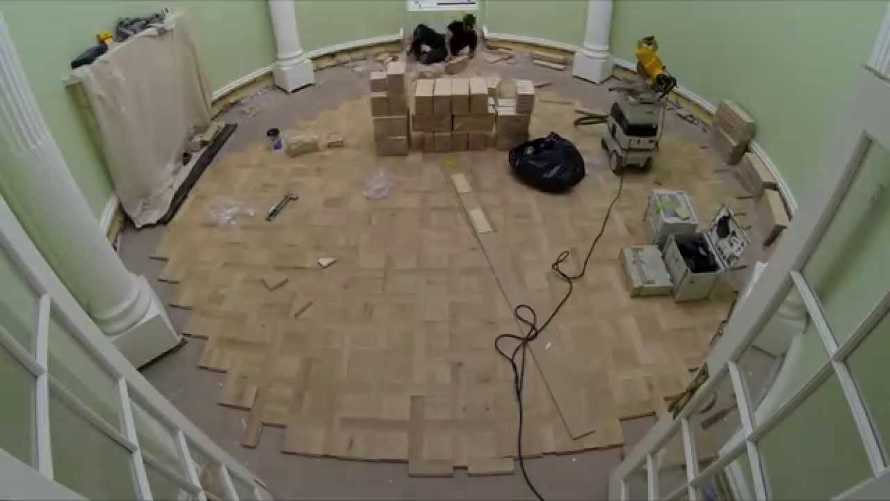 Time Lapse Installation of Versailles Weave Parquet Flooring