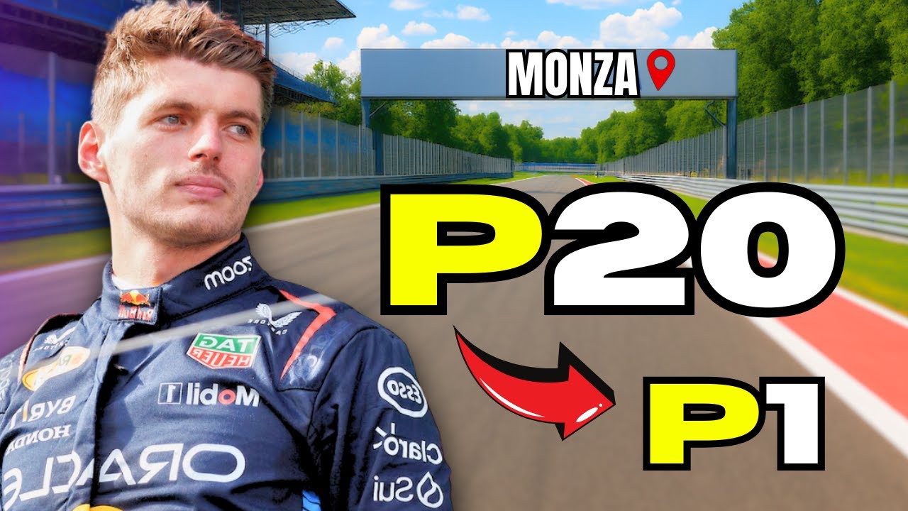 El reto que Verstappen haría fácil. Last to first challenge Monza