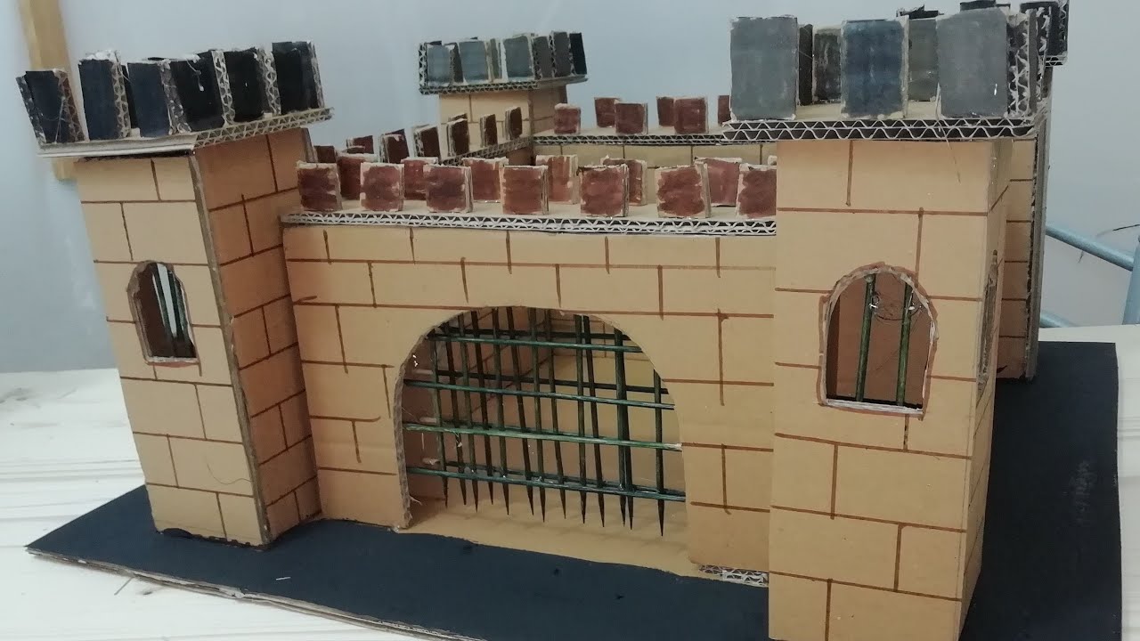 How To Make Castle Cardboard  Model /How To Make Castle Cardboard Details  / Kartondan Kale Yapımı