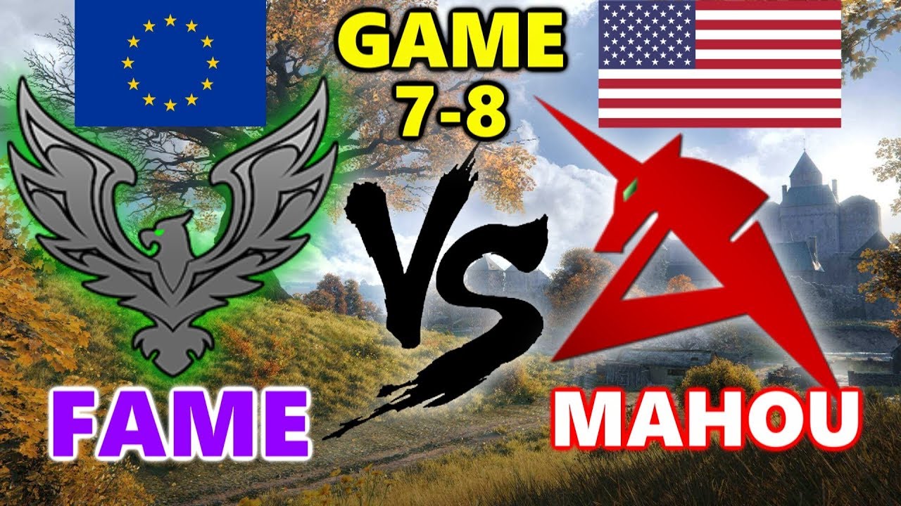 World of Tanks - EU vs NA - FAME vs MAHOU - GAME 7-8 - Redshire