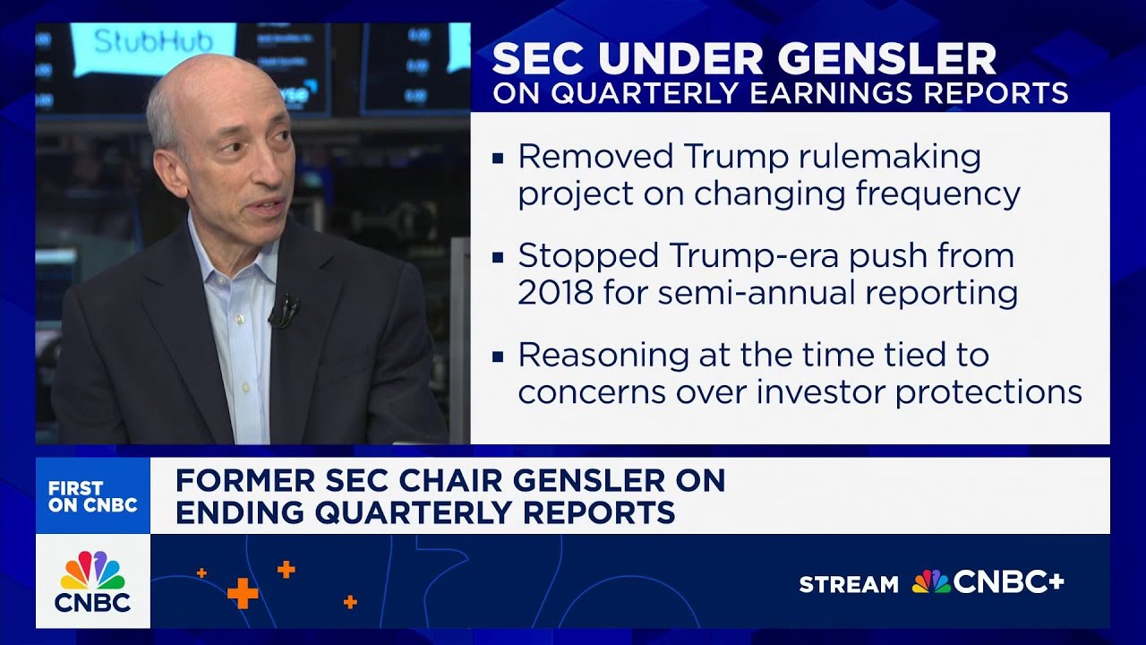 Fmr. SEC chair Gensler: Markets will be more volatile if companies only report earnings twice a year