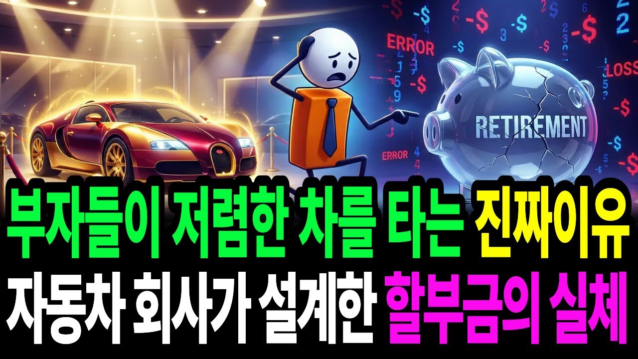부자들이 저렴한 차를 타는 진짜 이유 자동차 회사가 설계한 할부금의 실체. 