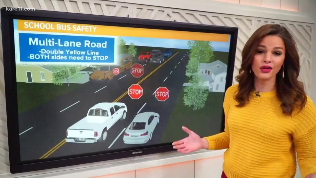 When do you have to stop for a school bus?
