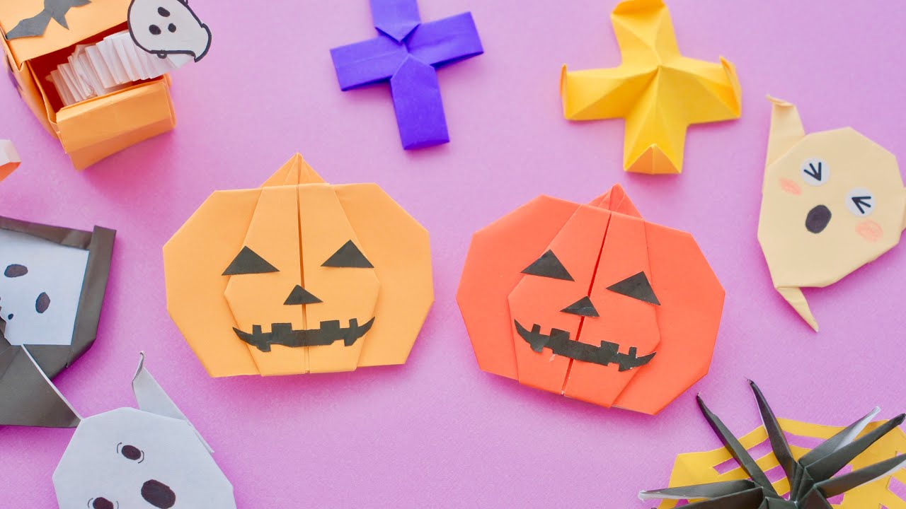 萬聖節摺紙 南瓜 Orgami Halloween pumpkin （Easy)