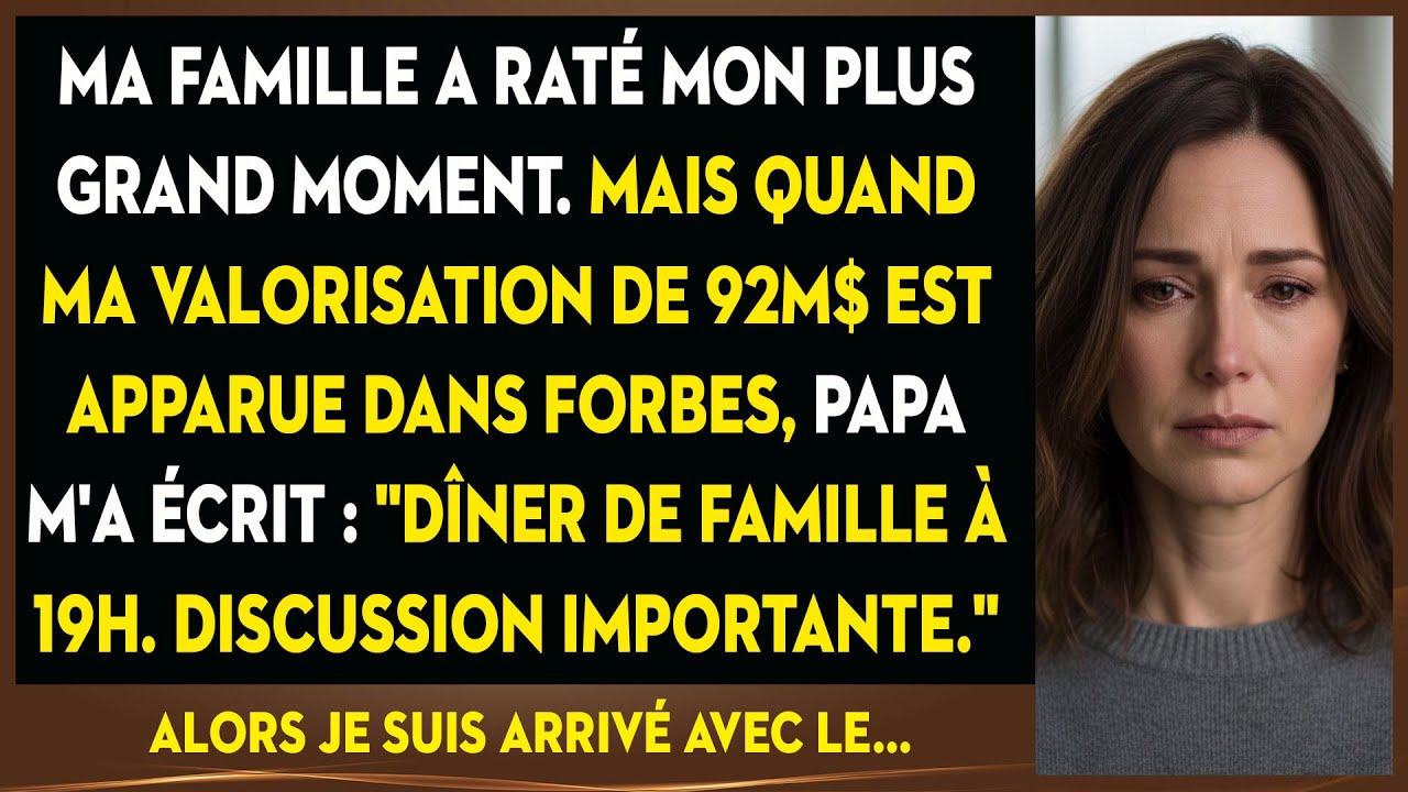 Ma Famille M'a Ignoré. Mais À 92m$ Sur Forbes, Mon Père M'a Enfin Envoyé Ce SMS.