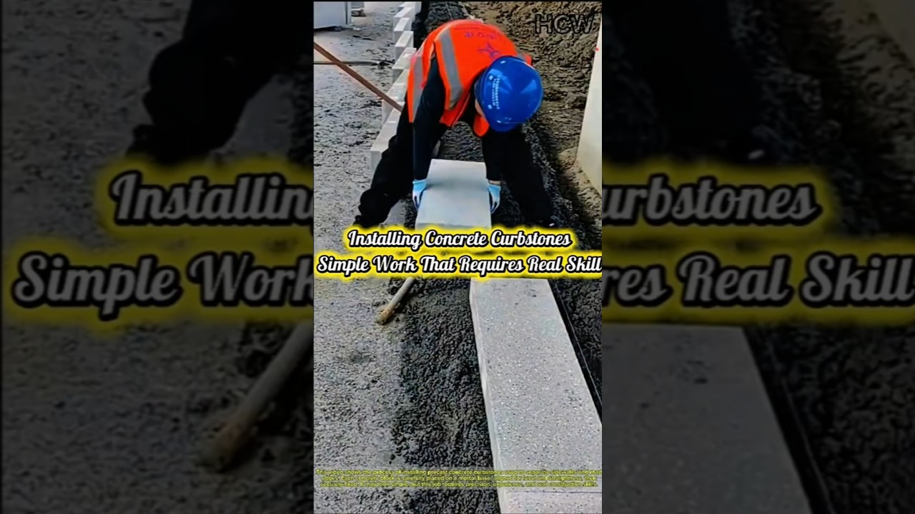 Installing Concrete Curbstones – Simple Work That Requires Real Skill.