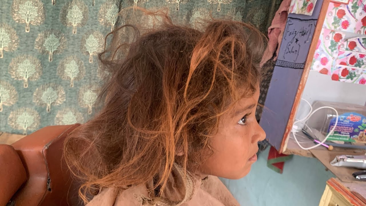 Baby Damage Hair Long To Short Haircut | ASMR