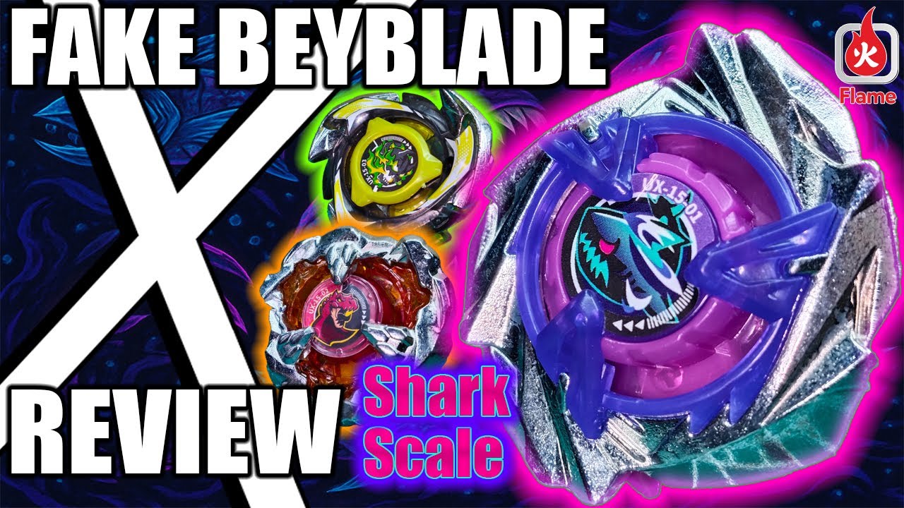 FAKE Shark Scale Deck Set Beyblade X Unboxing Review Flame Brand