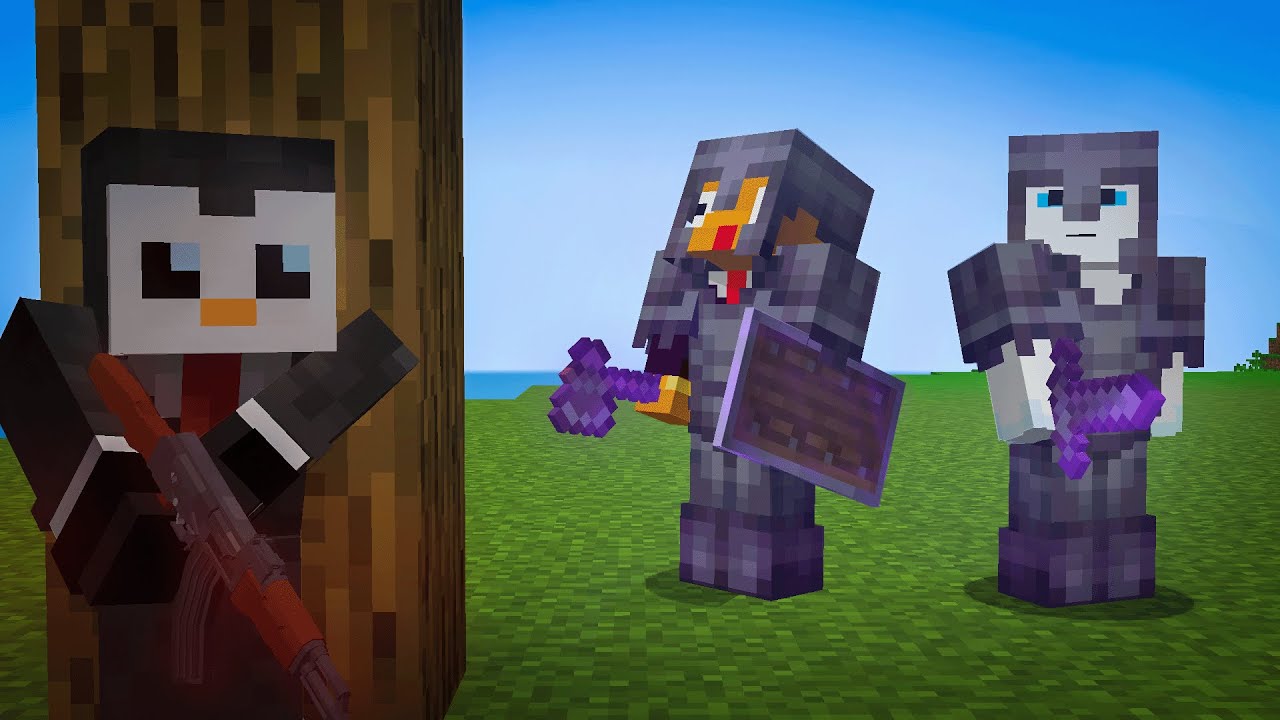 Minecraft MANHUNT Mais Y a Des AK47 !