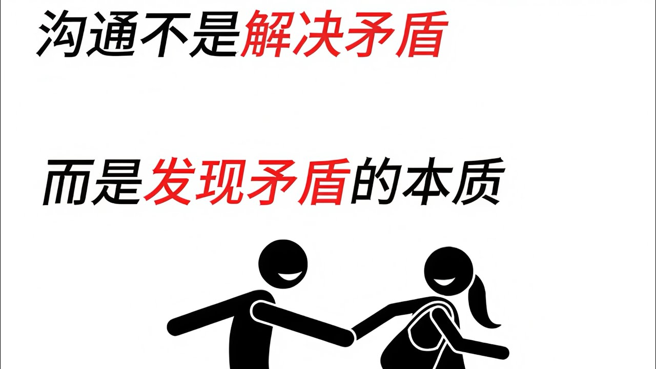 沟通不是解决矛盾，而是发现矛盾的本质。