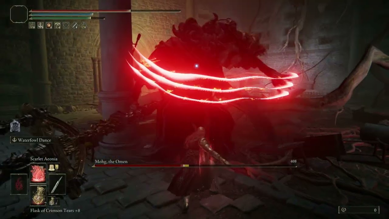 Defeating Mohg, the Omen as Malenia (NG+)
