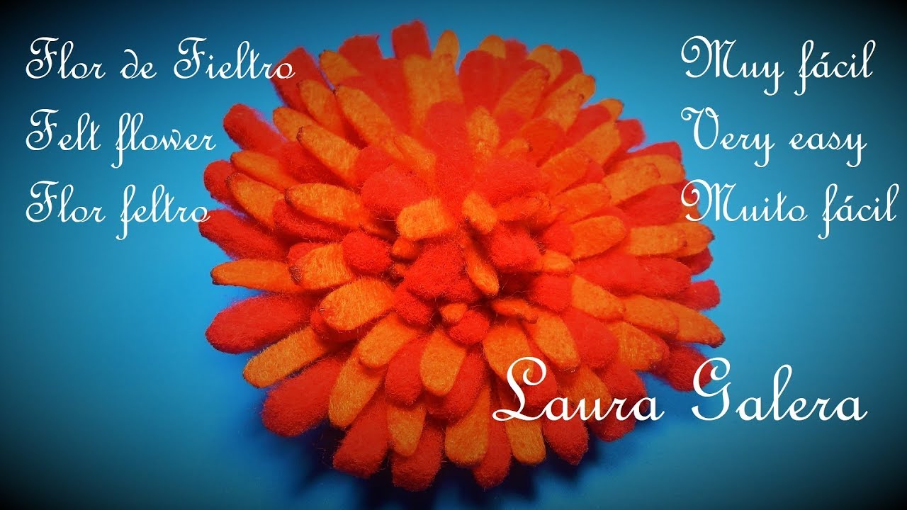 Flor de fieltro Felt flower Flor de feltro