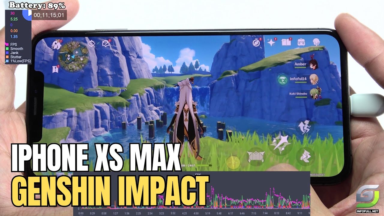 iPhone Xs Max test game Genshin Impact Max Setting | Highest 60 FPS