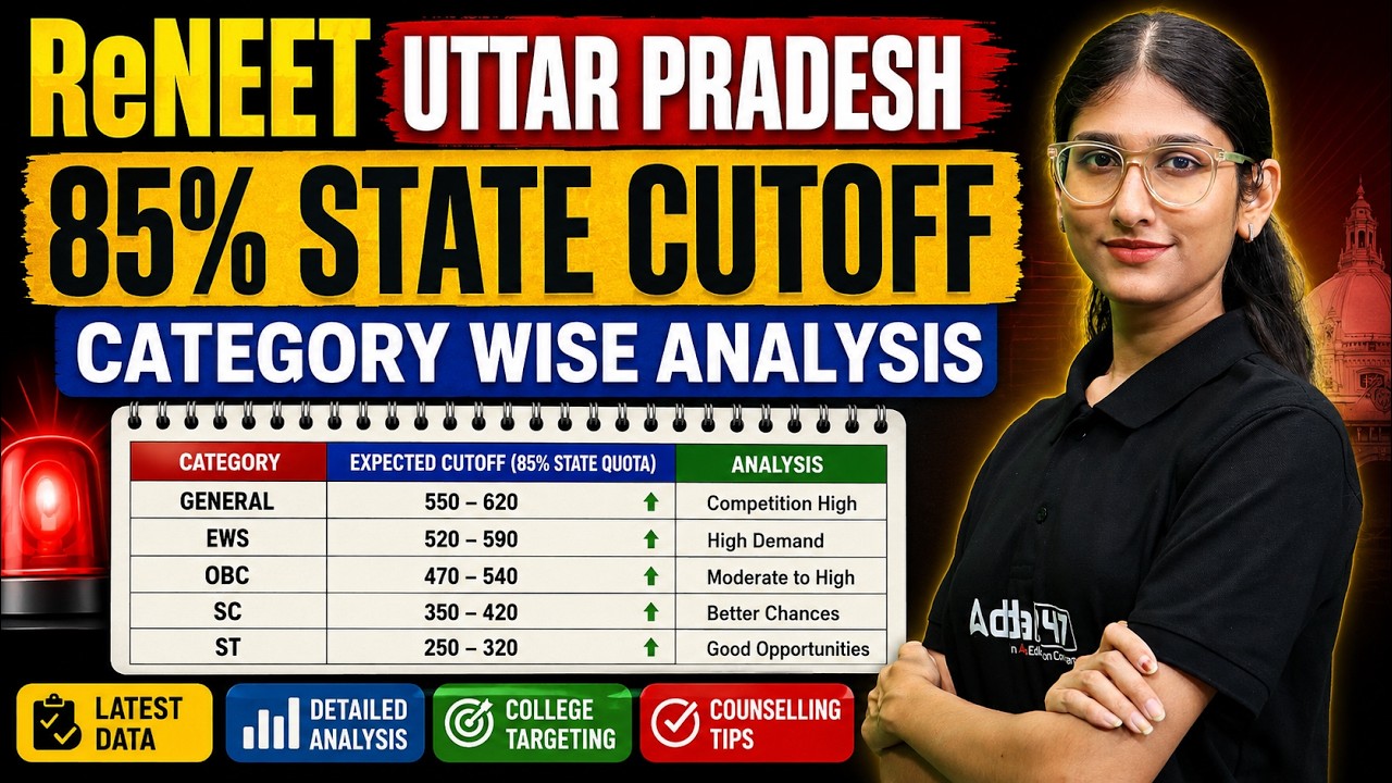 UP NEET 2026 Counselling : UP Expected cutoff || Category wise analysis