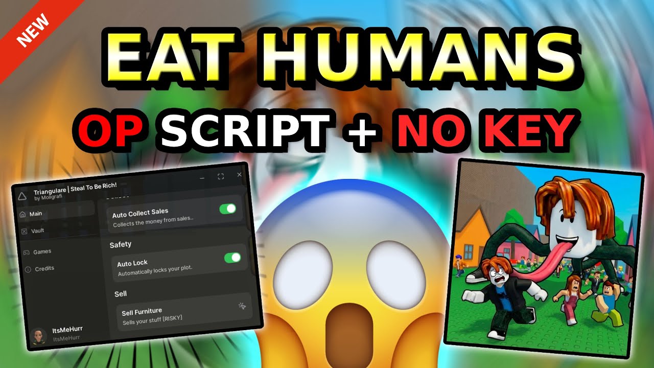 *НОВИНКА* Скрипт Eat Humans OP (АВТОМАТИЧЕСКИЙ ФАРМ ЗЕЛЬЕВ, АВТОМАТИЧЕСКОЕ ВОЗРОЖДЕНИЕ И МНОГОЕ Д...