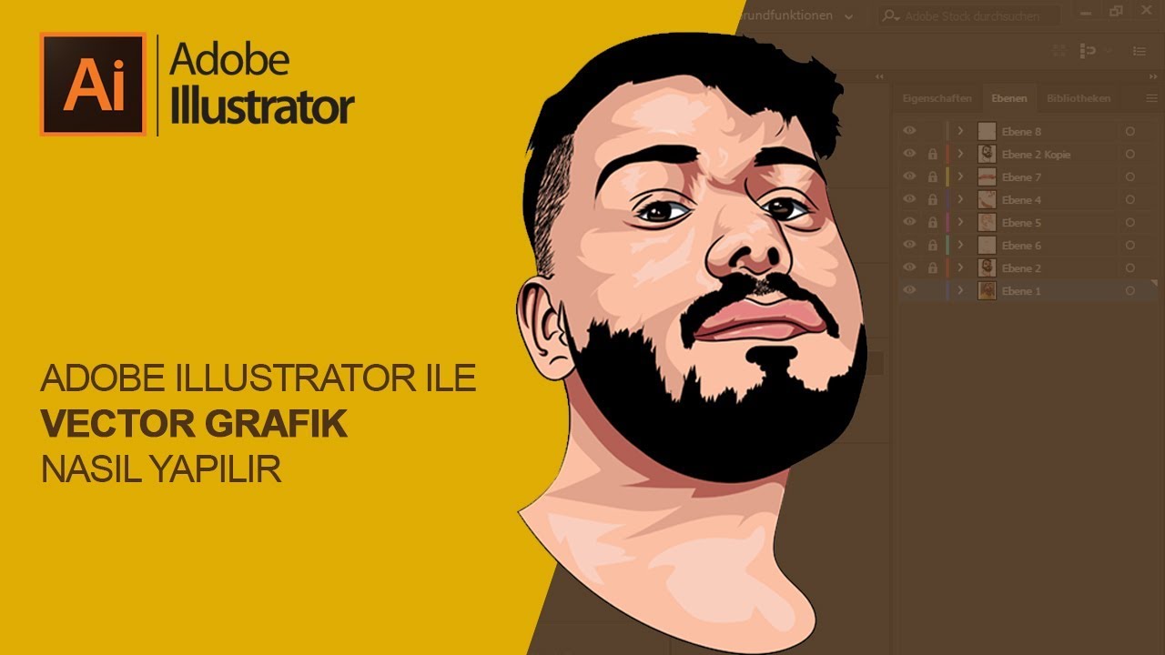 Vector Çizim Nasıl Yapılır - Vector Cartoon Tutorial - Adobe Illustrator 2019