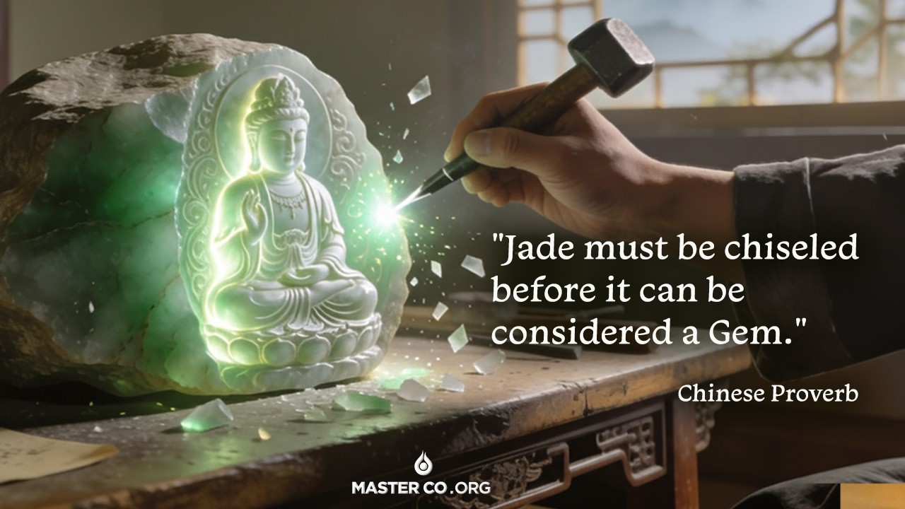 Jade must be chiseled to become a GEM!