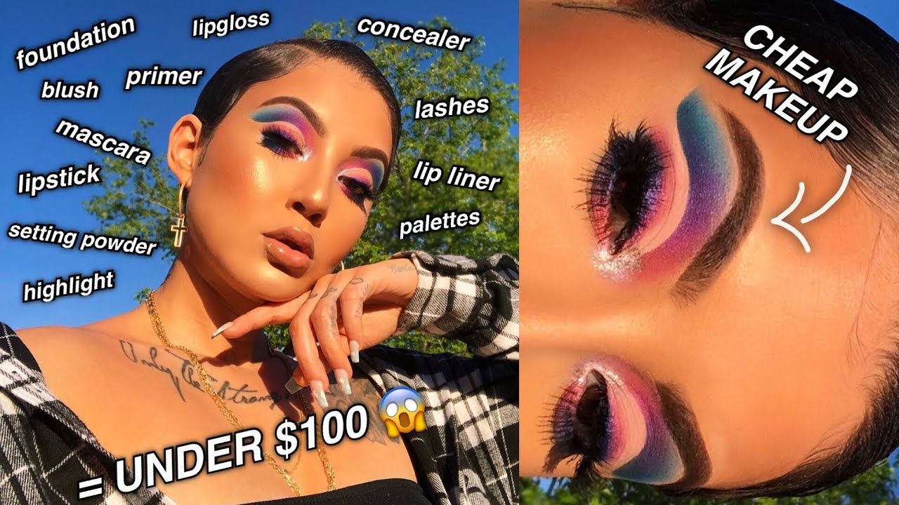 full face of cheap makeup from the swap meet