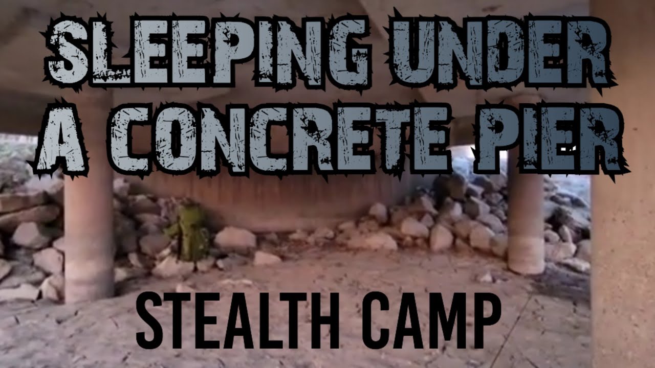 River Stealth Camp - Stealth Camp - 22 F Overnight - Hammock Tied to Concrete Pier