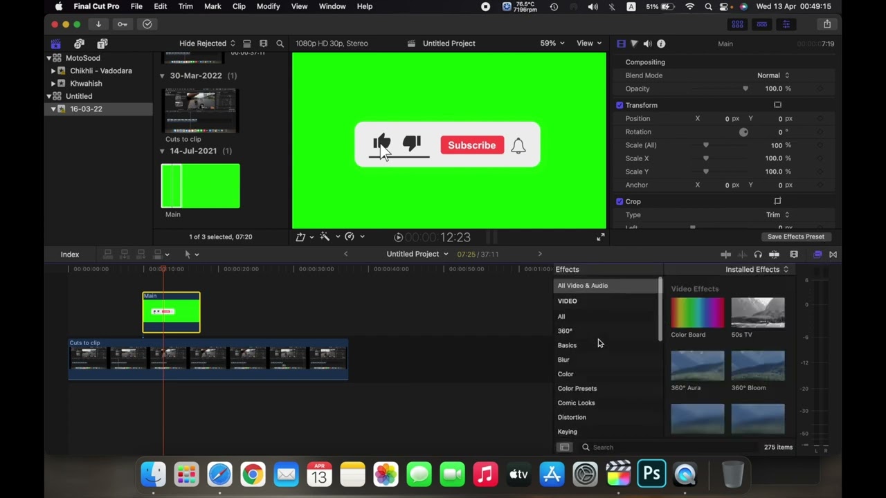 How to Edit Green Screen Footage in Final Cut Pro