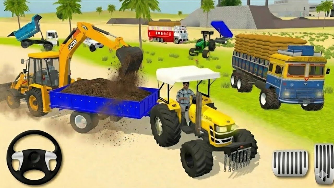 🔴Jcb And Unloaded Stone For Dumper Truck 🚛 In Game Video ll Indian Vihical Simulator 3d Game video 