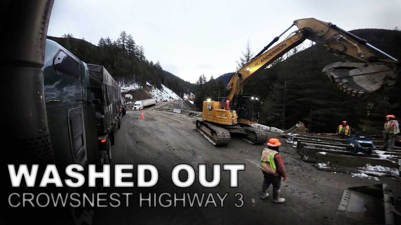 Highway Washed Out | Highway 3 | Trapline Transport