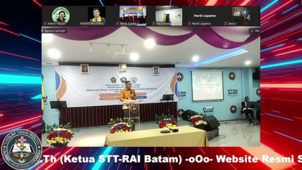 Sambutan Ketua STT-RAI Batam (Penutupan Semester)