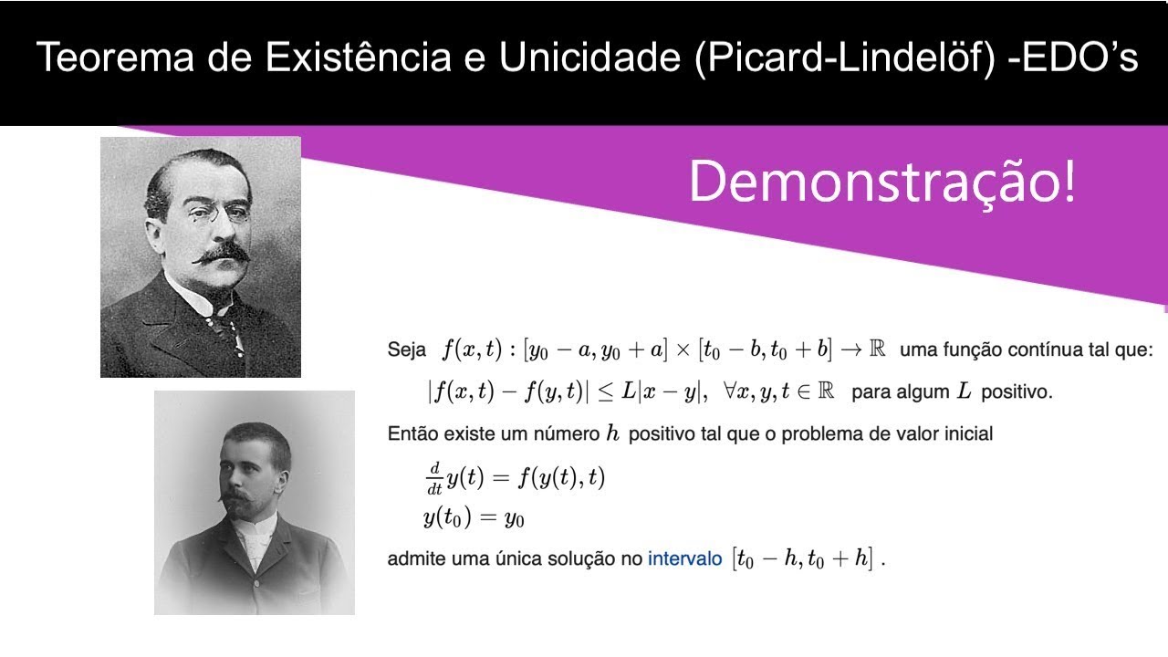 Teorema de Existência e Unicidade - EDOs - Teorema de Picard-Lindelöf